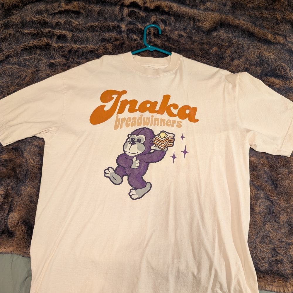Inaka Power Cream and Orange Short Sleeve Tee